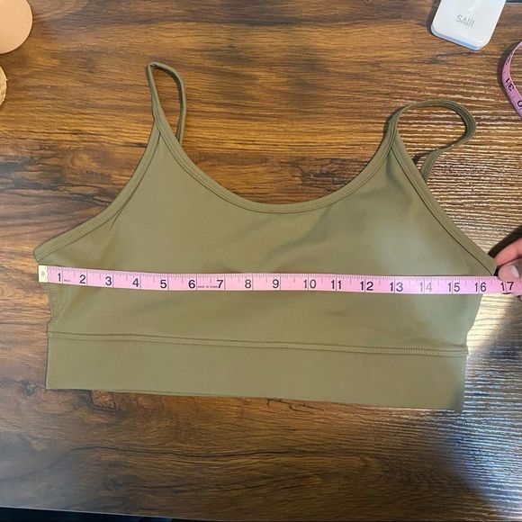 Olive Green 2 piece Workout Set with Athletic Cami Top and Leggings - XL - Picture 8 of 9